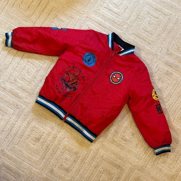 Marvel Superheroes Characters Boys Bomber Jacket, Spider-Man - Picture 4 of 13